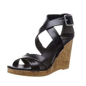 Cole Han Black Jillian wedge sandal, size 6.5